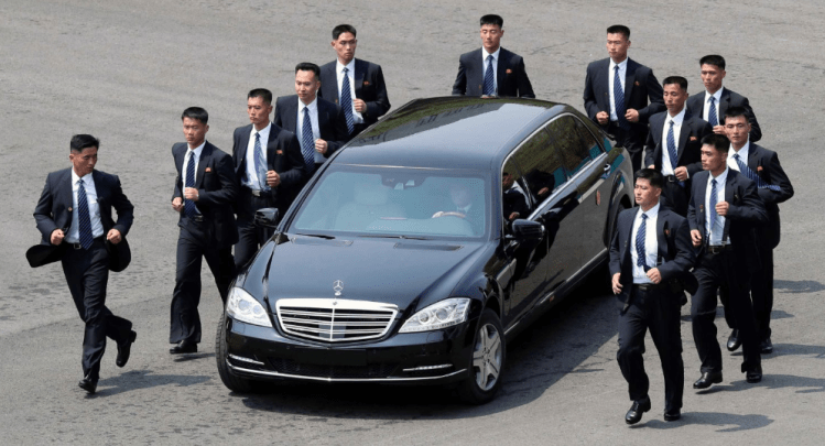 armored limousine with personal security